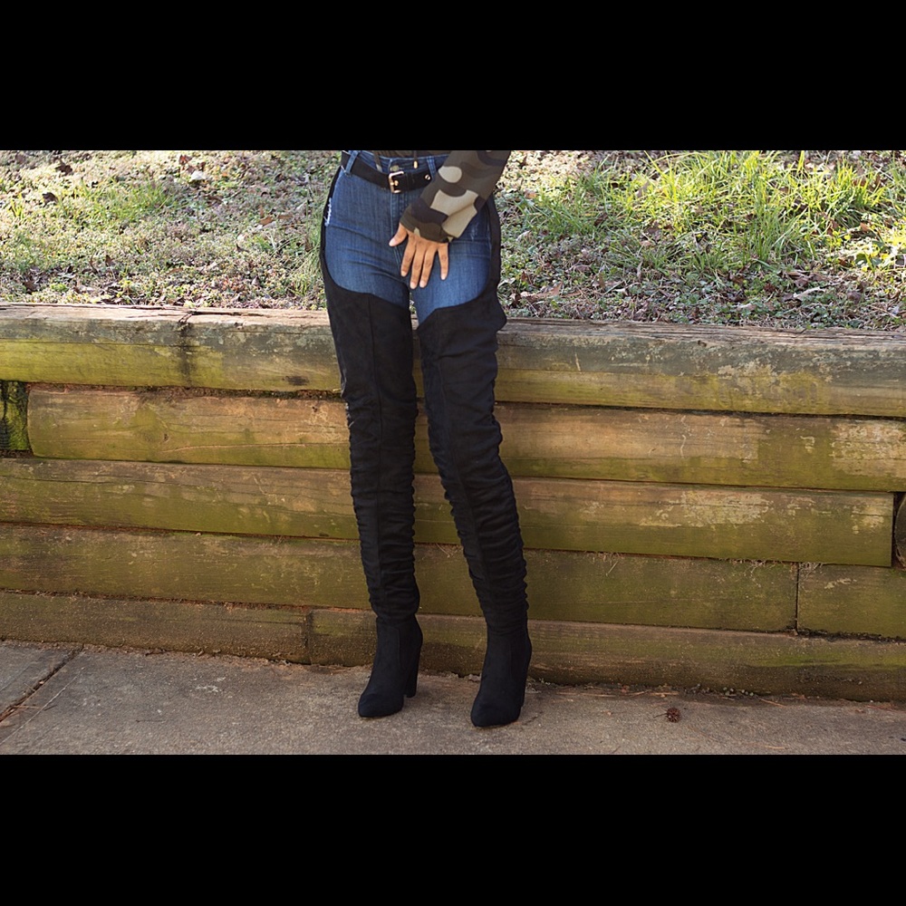 Thigh High Belt Boots